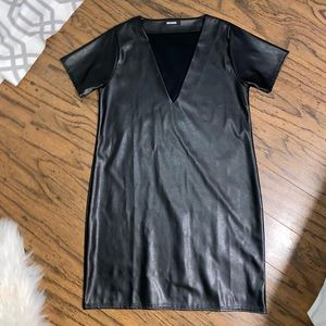 Missguided Leather mini dress